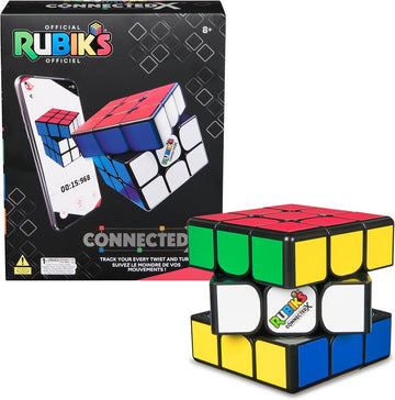 Rubik's ConnectedX - elektronischer 3x3 Cube für Einsteiger und Profis, Bluetooth-Verbinung zur App, die beim Lösen hilft, Spiele und Challenges enthält, ab 8 Jahren