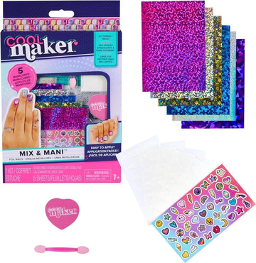Cool MAKER Go Glam Foliennägel Set - mit 6 schimmernden Folien und Nagelaufklebern für 5 selbst designte Maniküren, für Kinder ab 7 Jahren