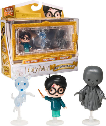 Wizarding World Harry Potter - Micro Magical Moments Sammelfiguren Multipack "Patronus" mit Harry Potter, Hirsch-Patronus, Dementor und Setzkasten, für Kinder ab 6 Jahren, Fanartikel