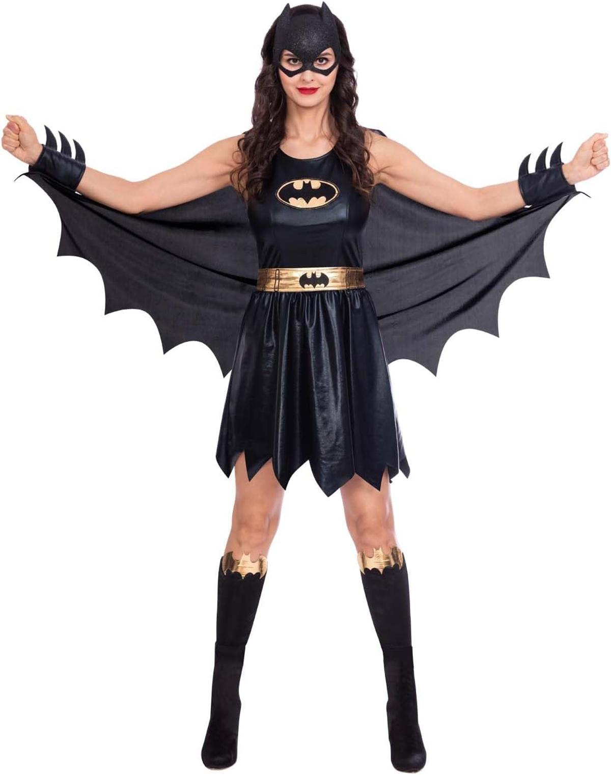 amscan Offiziell lizenziertes klassisches Batgirl Kostüm für Erwachsene Damen Größe L