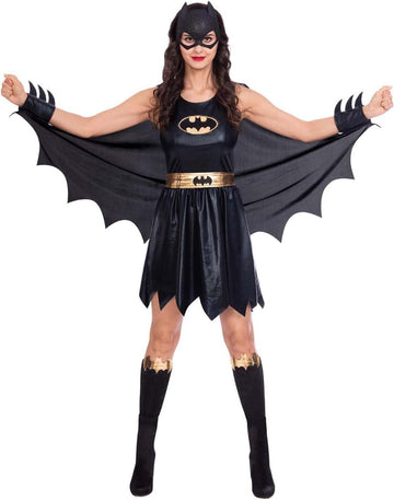 amscan Offiziell lizenziertes klassisches Batgirl Kostüm für Erwachsene Damen Größe L