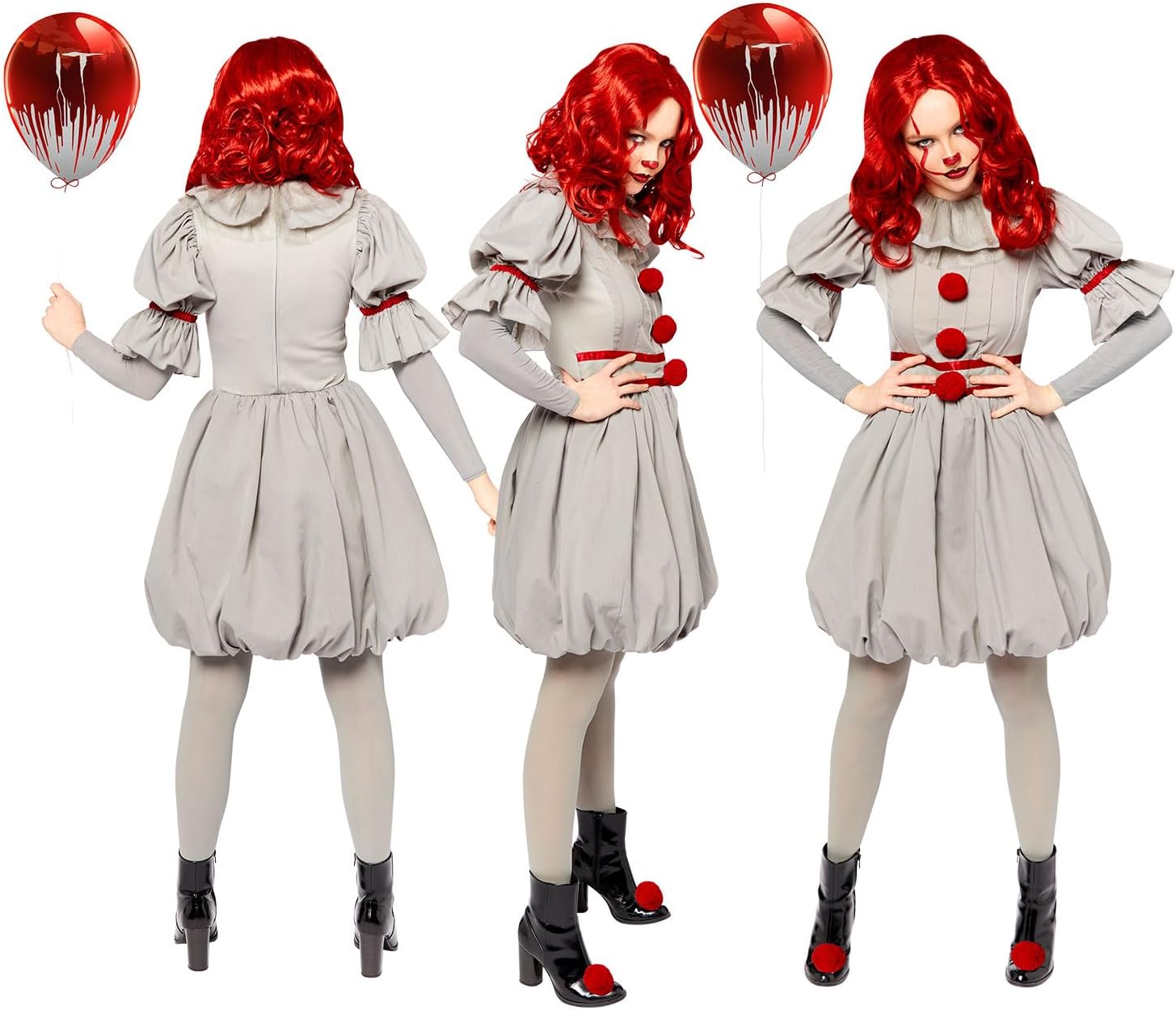 amscan Halloween-Kostüm für Erwachsene Frauen als Pennywise der Clown