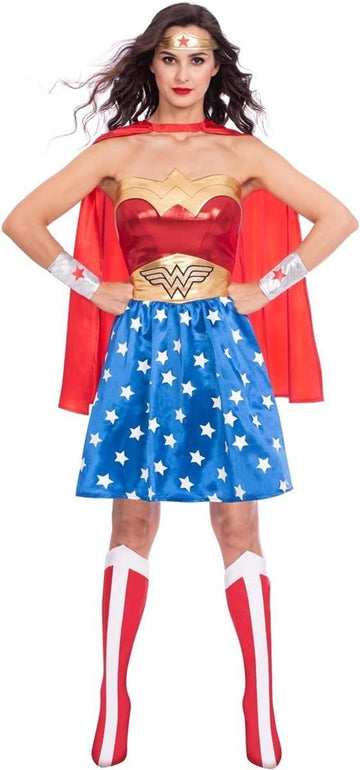 amscan Offiziell lizenziertes Wonder Woman Kostüm für Damen Größe L