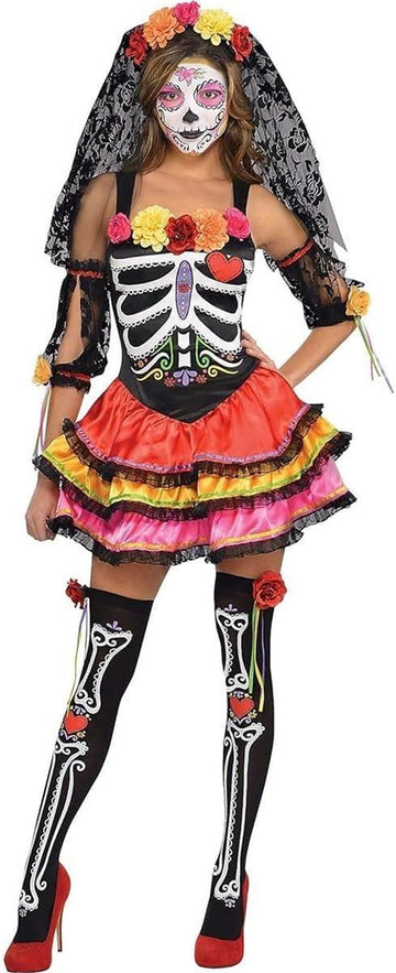 amscan Halloween Senorita am Tag der Toten Erwachsenenkostüm M