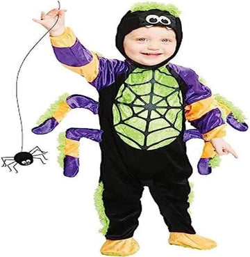 amscan Gruseliges Spinnen Halloween Kostüm für Babys Kleinkinder 4-5 Jahre