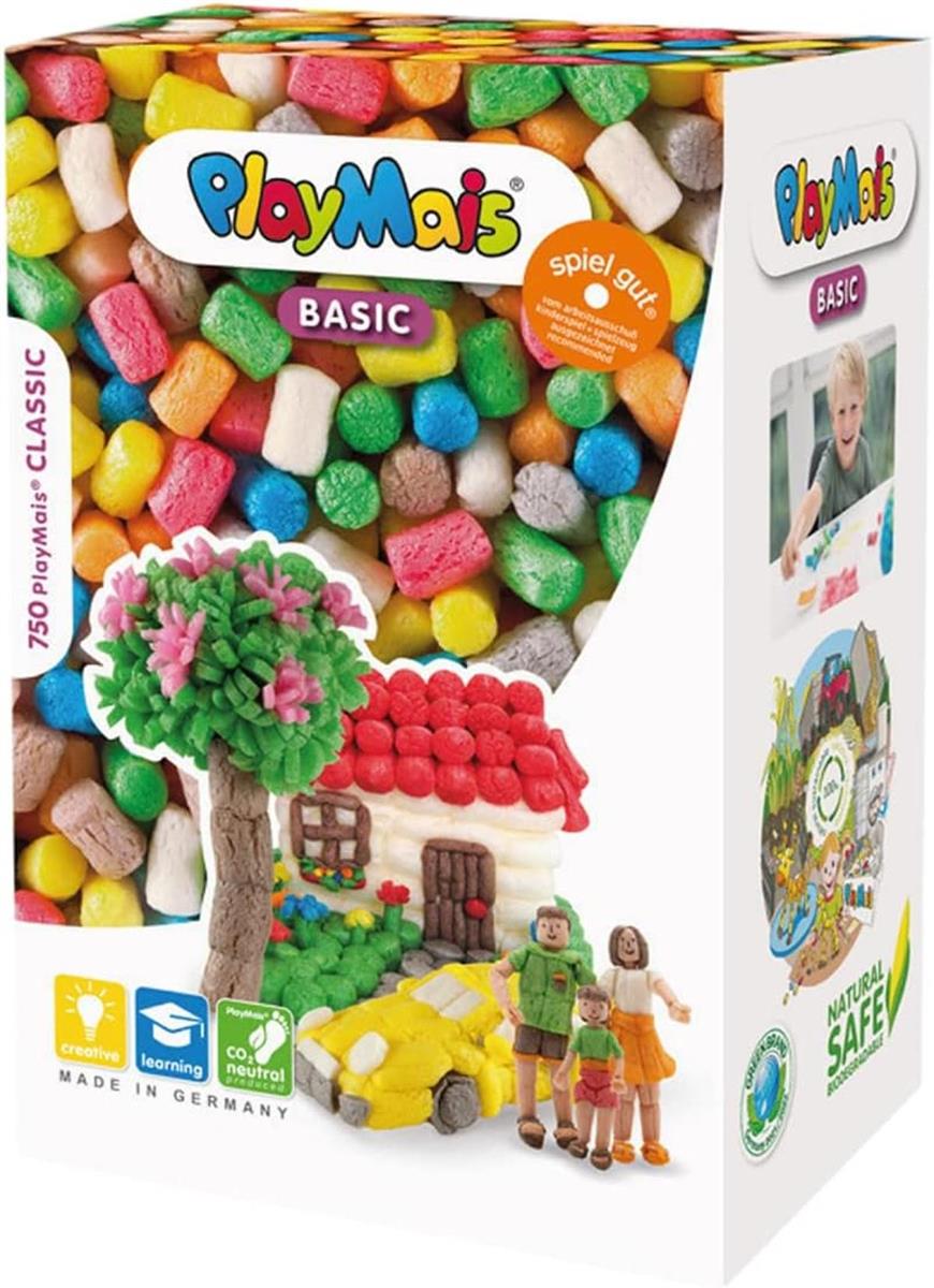 Playmais BASIC Large Bastel-Set für Kinder ab 3 Jahren | Über 700 Stück zum Basteln | Natürliches Spielzeug | Fördert Kreativität & Motorik | Geschenk für Mädchen & Jungen | Made in Germany
