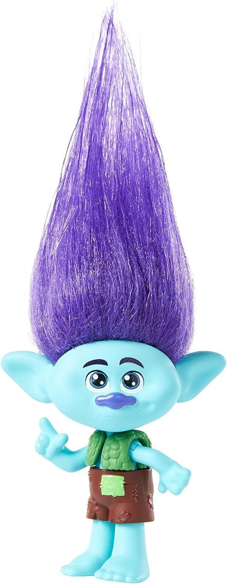 Mattel DREAMWORKS TROLLS Gemeinsam Stark – Königin Poppy, Viva, Branch, Guy Diamond mit Tiny Diamond, Plüschhaar, Mode zum Ausziehen, 5 bewegliche Gelenke, für Kinder ab 3 Jahren, HNF08