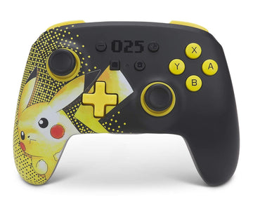 Kabelloser PowerA-Controller für Nintendo Switch - Pikachu 025, Nintendo Switch Lite, Gamepad, Spiele-Controller, Bluetooth-Controller, Aufladbar, Offiziell Lizenziert
