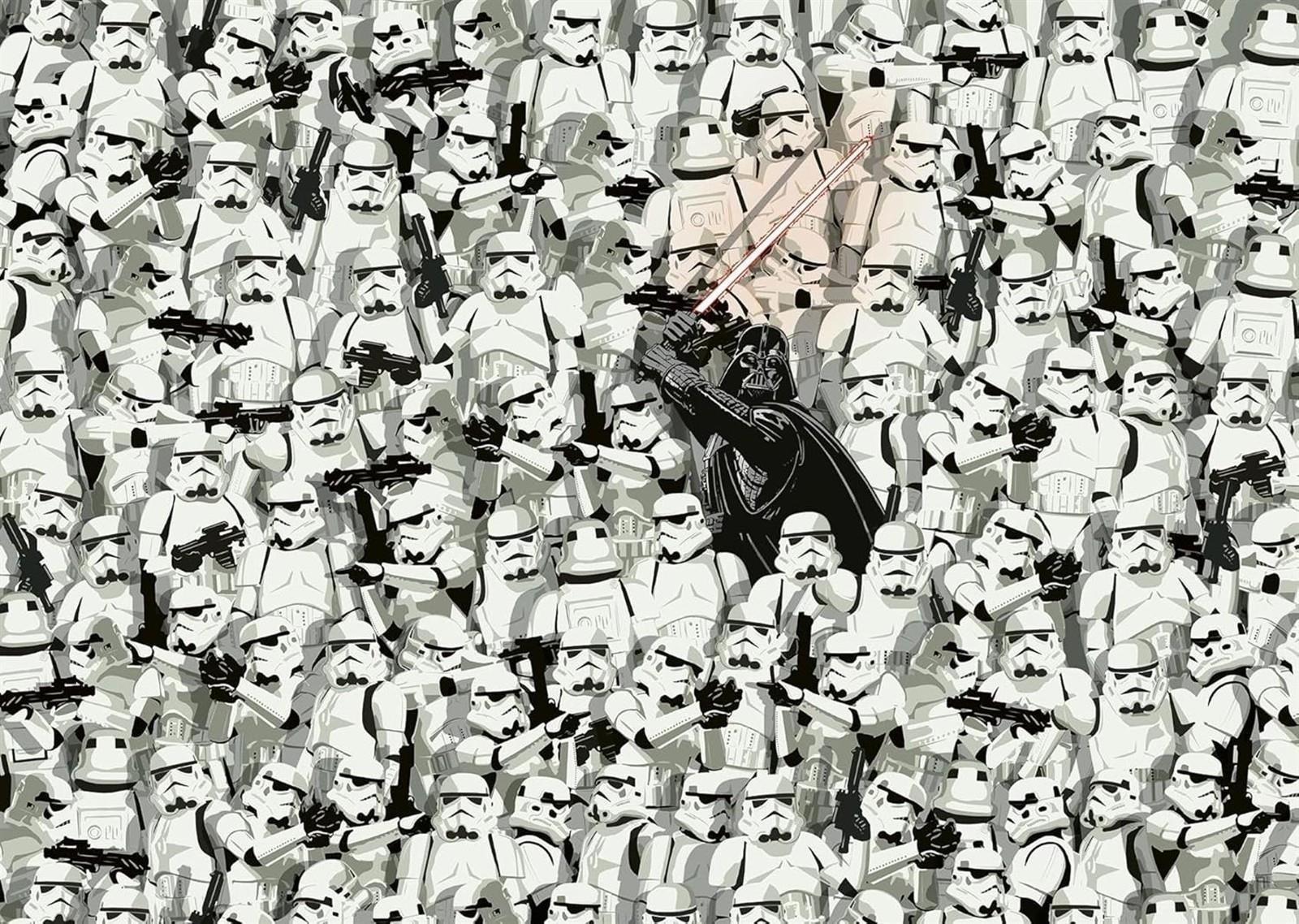 Ravensburger Puzzle 1000 Teile, Challenge Star Wars - Darth Vader und Seine Klonkrieger als herausforderndes Puzzle für Erwachsene und Kinder ab 14 Jahren, Weiß, 27 x 20