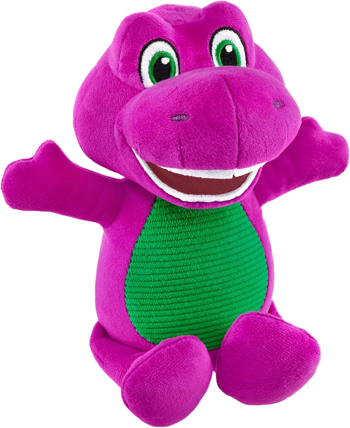 Fisher-Price Barneys Welt Spielzeug für Kleinkinder ca. 16,5 cm große Barney Plüsch-Dinosaurier-Figur für das Rollenspiel im Kindergartenalter ab 2 Jahren, HVF40