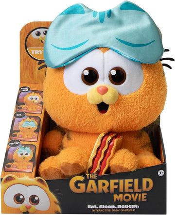 Animagic Baby Garfield, Interaktives Stofftier, Für Kinder ab 3 Jahren, Kuscheliger Garfield Kater, Lass ihn Essen und schlafen, Sensorische Erfahrung