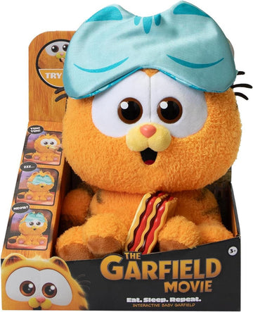 Animagic Baby Garfield, Interaktives Stofftier, Für Kinder ab 3 Jahren, Kuscheliger Garfield Kater, Lass ihn Essen und schlafen, Sensorische Erfahrung