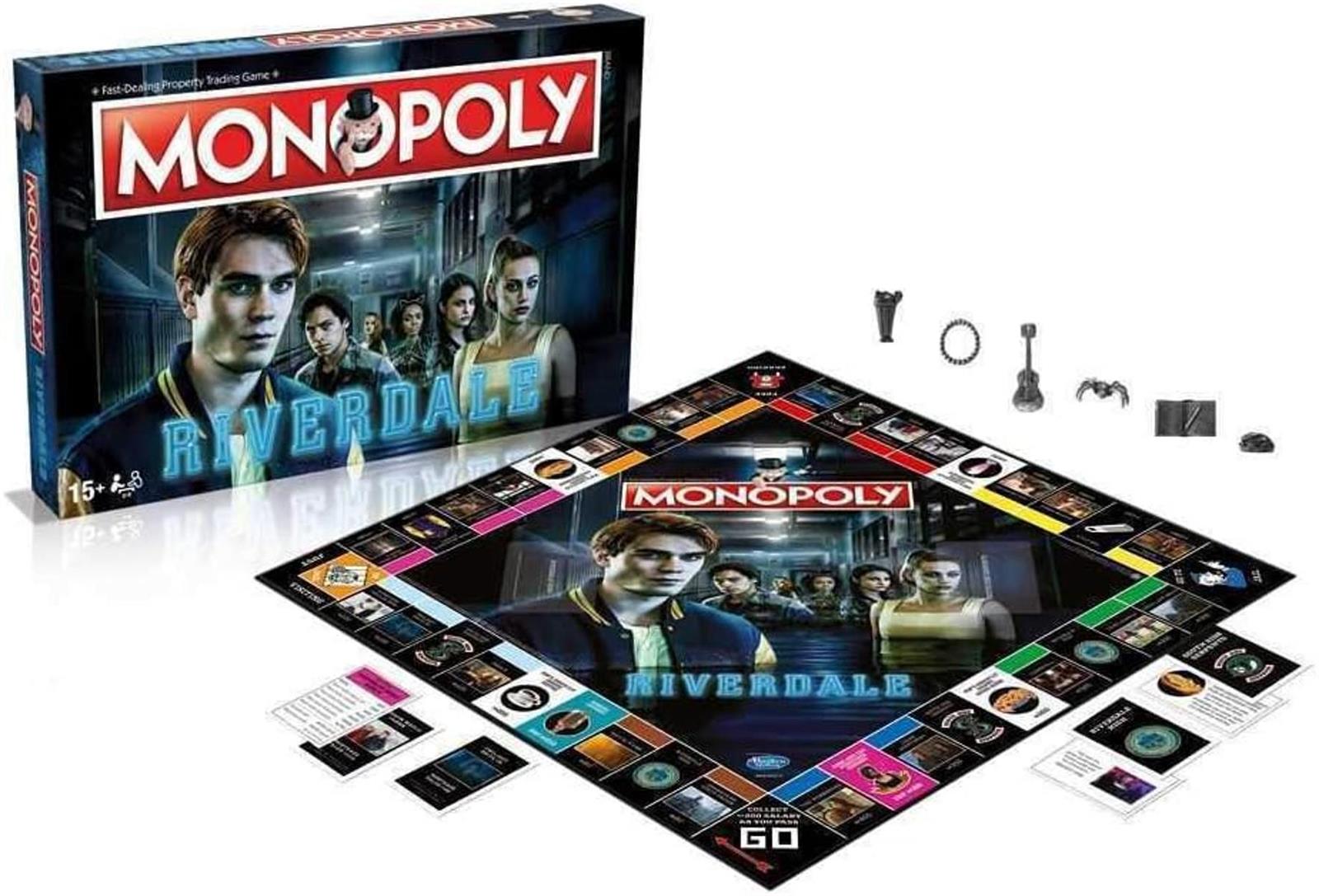 Hasbro Riverdale Monopoly-Brettspiel, Join Veronica, Archie, Jughead, Betty, Cheryl und Pop, Advance to Sunnyside Trailer Park, Sweetwater River und The Pembrooke, für Spieler ab 8 Jahren