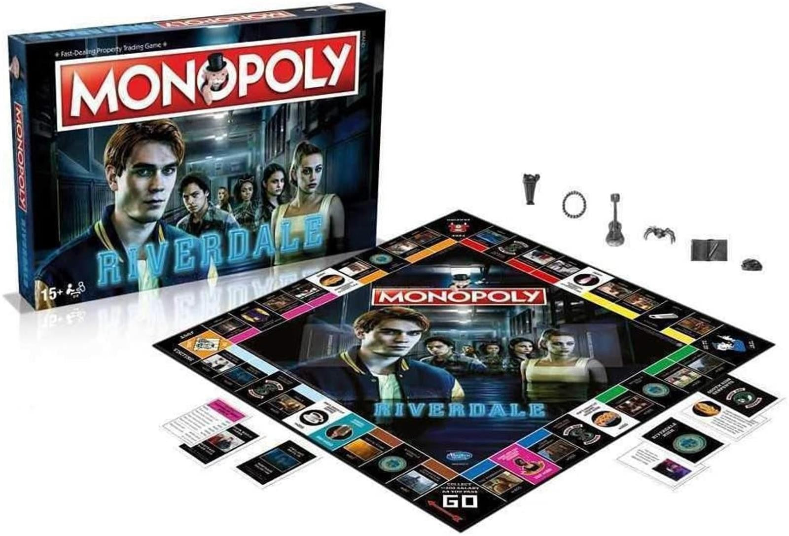 Hasbro Riverdale Monopoly-Brettspiel, Join Veronica, Archie, Jughead, Betty, Cheryl und Pop, Advance to Sunnyside Trailer Park, Sweetwater River und The Pembrooke, für Spieler ab 8 Jahren