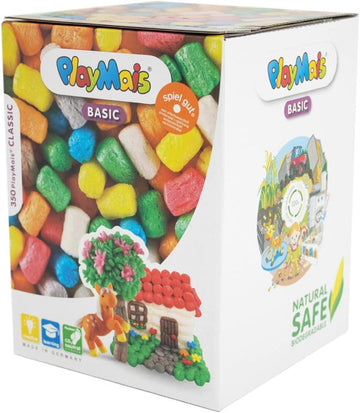 Playmais Basic Medium Bastel-Set für Kinder ab 3 Jahren | Über 300 Stück zum Basteln | Natürliches Spielzeug | Fördert Kreativität & Motorik | Geschenk für Mädchen & Jungen