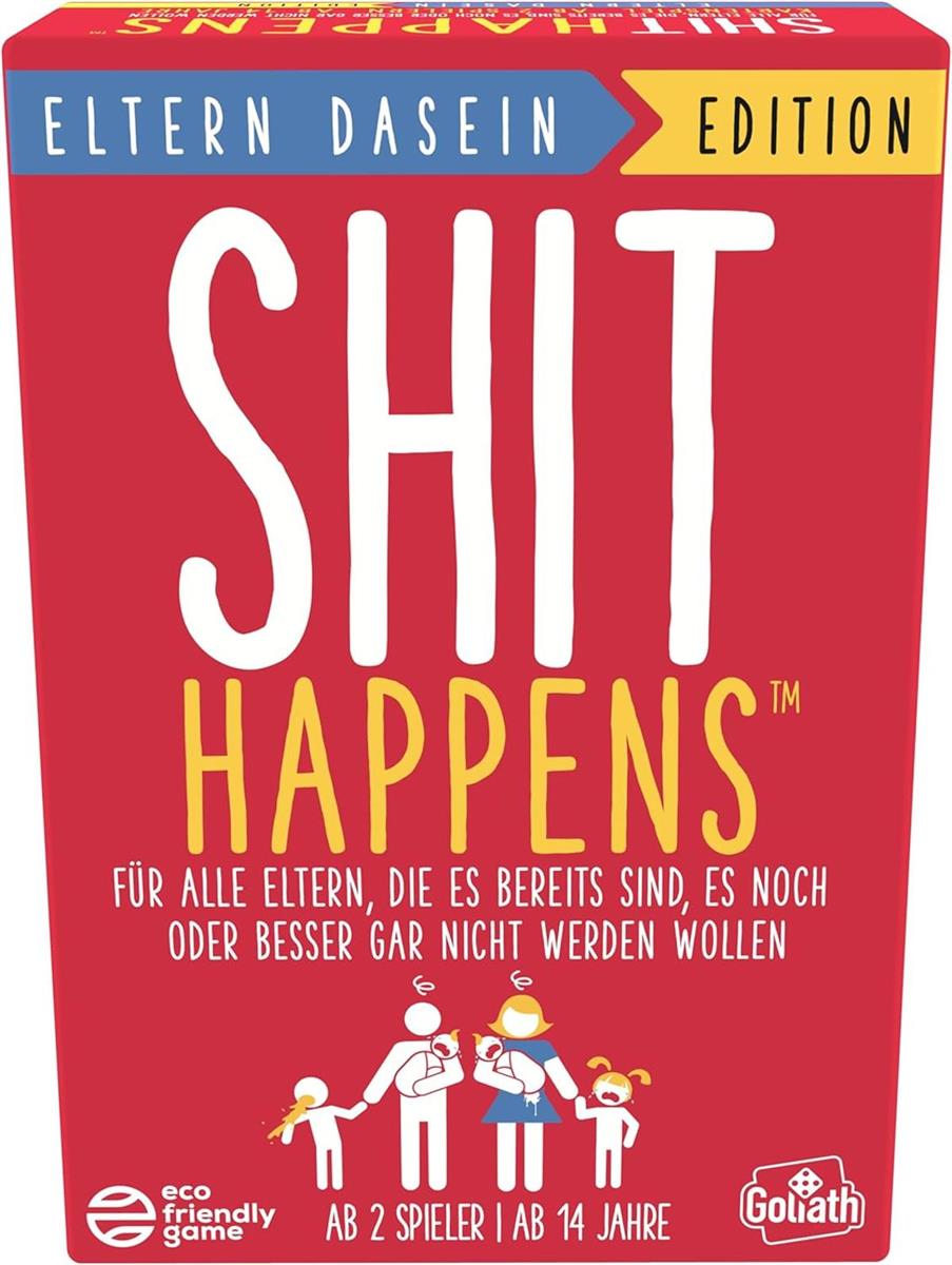 Goliath Shit Happens Eltern Dasein Edition, Kartenspiel ab 14 Jahren, Gesellschaftsspiele für 2 Oder Mehr Spieler