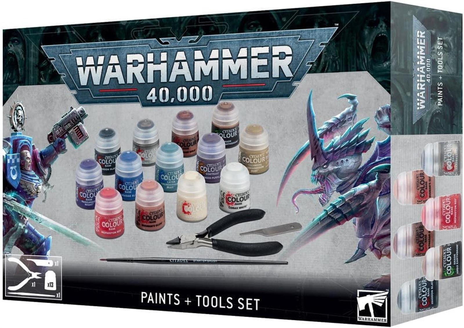 Games Workshop - Warhammer 40.000: Farben + Werkzeuge Set