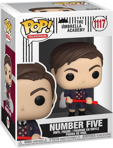 Funko Pop! TV: Umbrella Academy - Number Five 5 Vinyl - Vinyl-Sammelfigur - Geschenkidee - Offizielle Handelswaren - Spielzeug Für Kinder und Erwachsene - TV Fans - Modellfigur Für Sammler