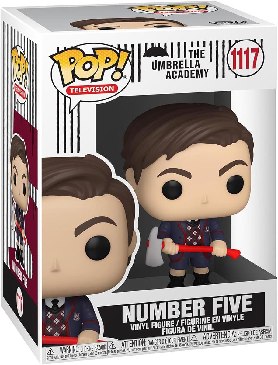 Funko Pop! TV: Umbrella Academy - Number Five 5 Vinyl - Vinyl-Sammelfigur - Geschenkidee - Offizielle Handelswaren - Spielzeug Für Kinder und Erwachsene - TV Fans - Modellfigur Für Sammler