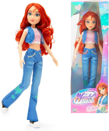Winx Iconic Puppe – Bloom, 27 cm, bewegliche Gelenke, rotes Haar, ikonisches Outfit – offizielles Winx Club Spielzeug für Mädchen ab 4 Jahren