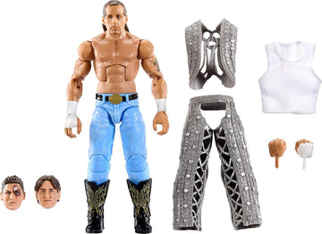 Mattel WWE Elite Collection Actionfigur und Zubehör, Premium Live-Event Shawn Michaels-Set, SummerSlam mit William Regal-Bauteilen für eine weitere Figur, JCJ56