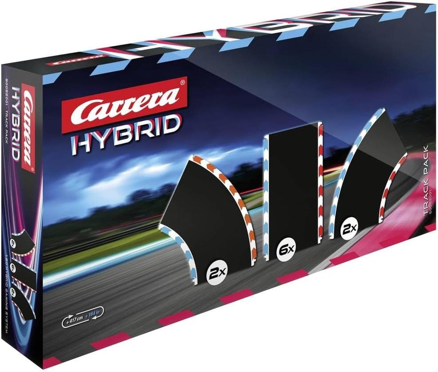 Carrera Track Pack 1 Streckenerweiterung 10 Teilen 417 cm Länge 2 rechte + 2 linke Kurven 6 gerade Streckenteile