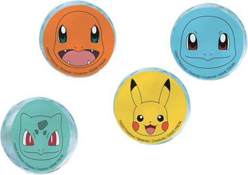 Amscan 9917127 – Pokémon Hüpfbälle für Kindergeburtstage, Partygeschenke, 4 Stück