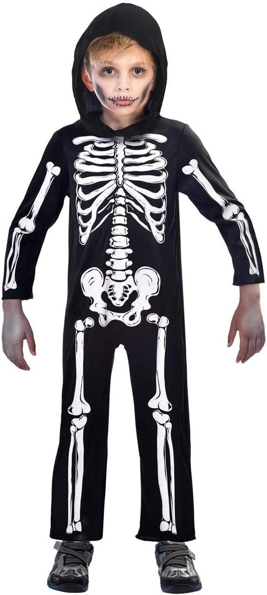 Amscan Kinderkostüm Skelett Knochengerüst Fasching Karneval Halloween Mottoparty, Halloween, 6-8 Jahre