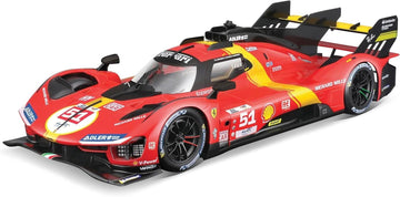 Bburago - 1/18 Ferrari Racing - 499P LMH 2023#51 - Rot - Neuheit 2024: Metallnachbildung - detaillierter Innenraum - Türen und Haube zum Öffnen im Maßstab 1:18. - Gewinner der 24h von Le Mans 2023
