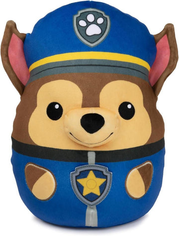 PAW PATROL GUND Trend Squishy Chase, 30 cm - hochwertiges Plüschtier und Kuschelkissen in einem, Geschenk für Kinder ab 1 Jahr