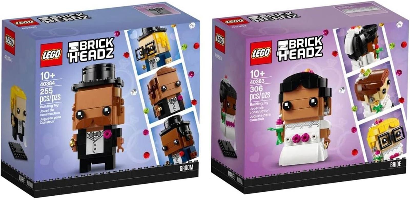 LEGO® BrickHeadz 40383 Braut + 40384 Bräutigam Bundle Hochzeit