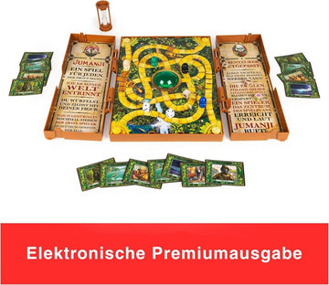 Spin Master Games - Jumanji - das actiongeladene Familienspiel, Deluxe-Version mit Spielcomputer inkl. Licht- und Soundeffekten; für 2–4 mutige Abenteurer ab 8 Jahren