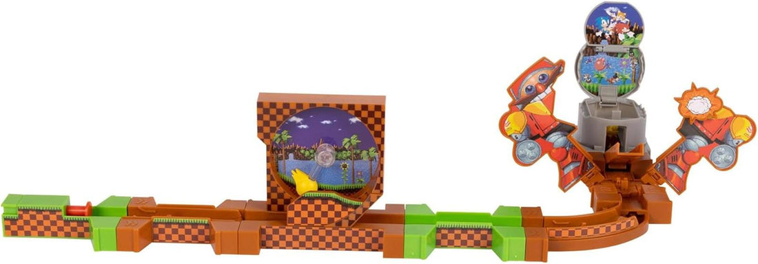 SONIC THE HEDGEHOG Go Go Racers Deluxe Spielset mit Diecast Super Sonic Figur, kombiniert mit dem Sonic Adventure Spielset und Knuckles Adventure Spielset