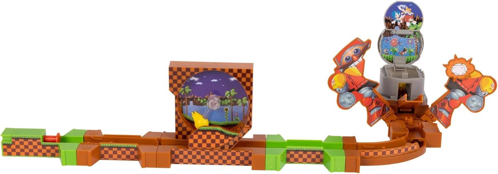 SONIC THE HEDGEHOG Go Go Racers Deluxe Spielset mit Diecast Super Sonic Figur, kombiniert mit dem Sonic Adventure Spielset und Knuckles Adventure Spielset