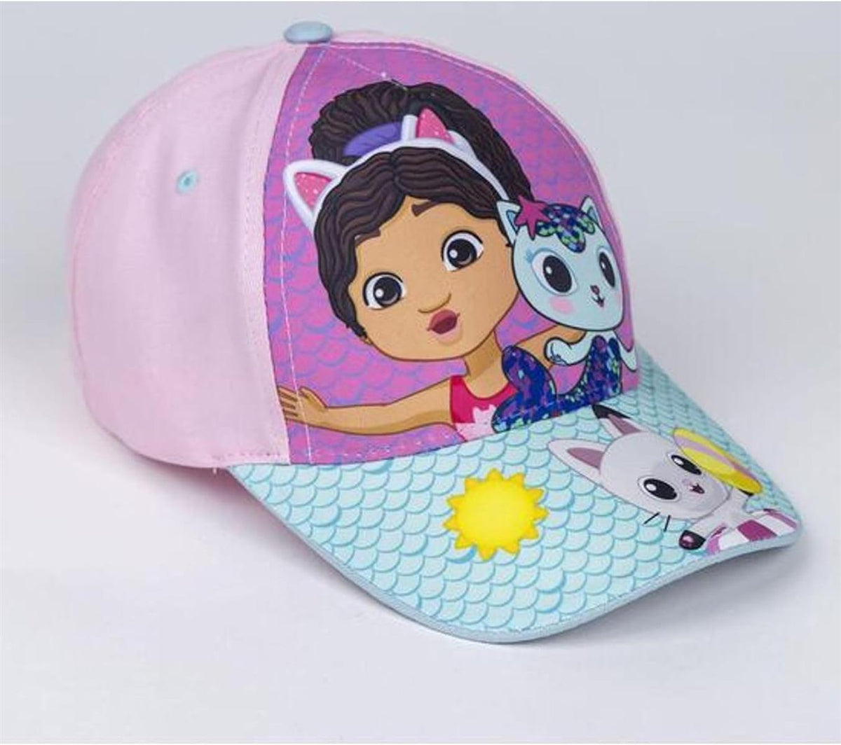 CERDÁ LIFE'S LITTLE MOMENTS Mädchen Gabby's Dollhouse Kindermütze mit Visier, Türkis Cap, One Size