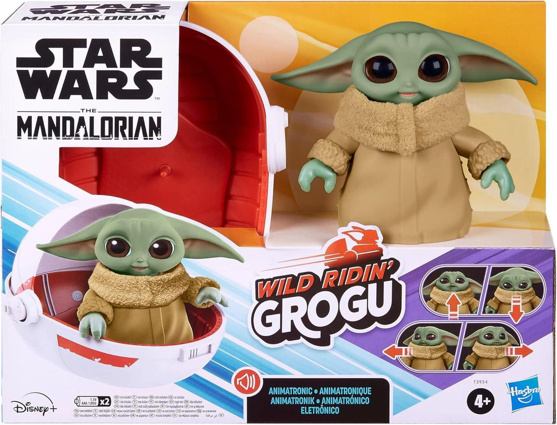 Star Wars Wild Ridin' Grogu Animatronik Spielzeug, über 25 Sound- und Bewegungskombinationen, Spielzeug für Kinder ab 4 Jahren