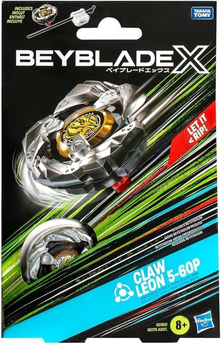 Hasbro Beyblade X Claw Leon 5-60P Starter Pack Kreisel und Starter, mit X-Celerator-System, mit 2 Klicks zusammenbauen und in der Arena kämpfen