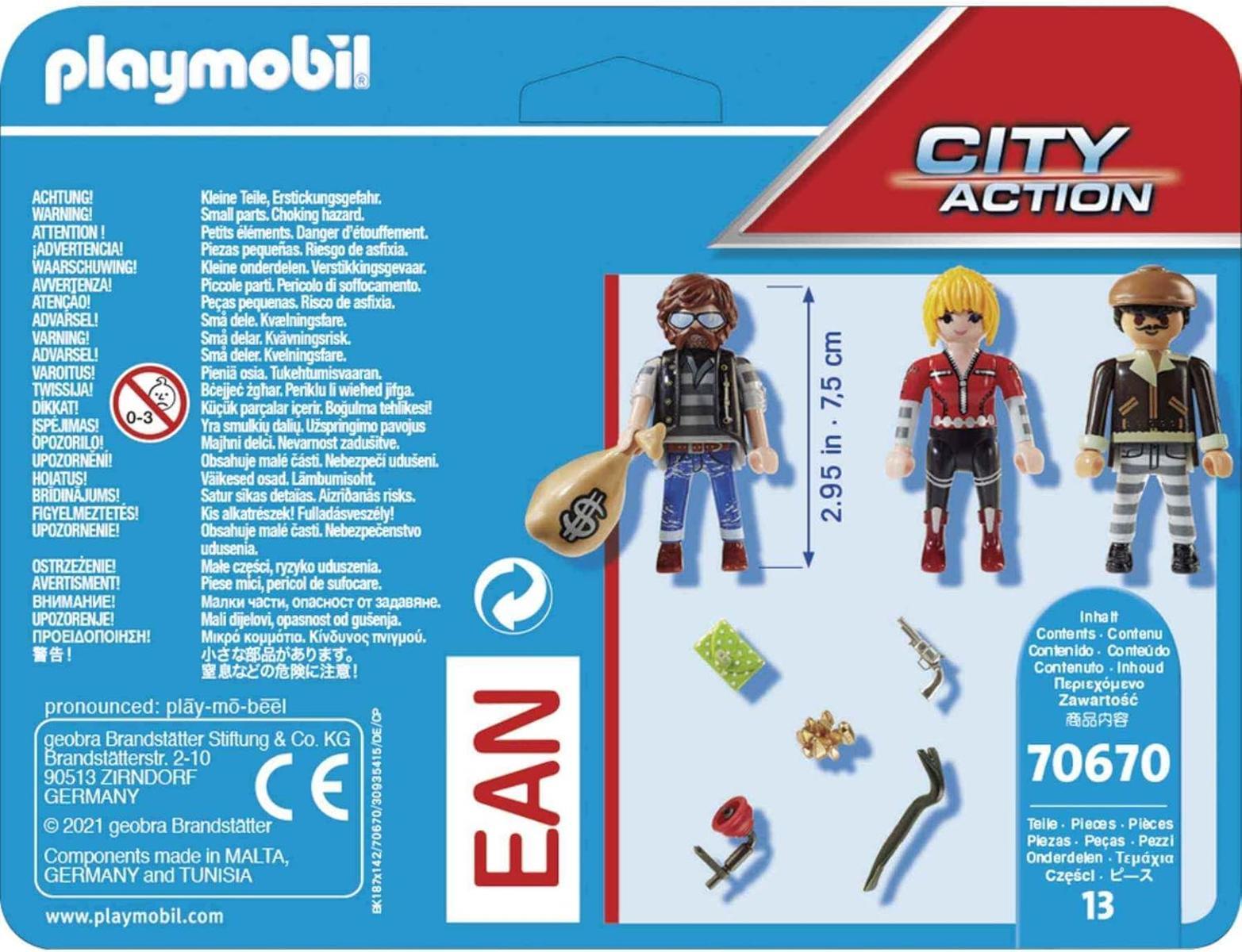 PLAYMOBIL City Action 70670 Figurenset Ganoven, Für Kinder von 4-10 Jahre