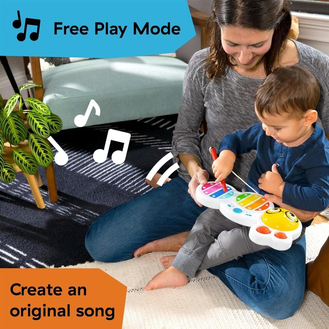 Baby Einstein Cal's Curious Keys Xylophon Musikspielzeug, Alter ab 12 Monate