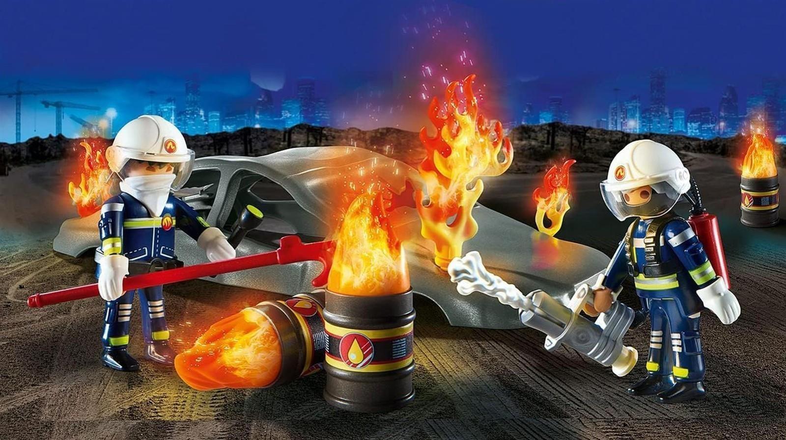 PLAYMOBIL City Action 70907 Starter Pack Feuerwehrübung, Spielzeug für Kinder ab 4 Jahren