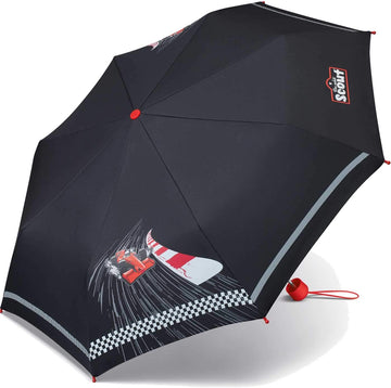Scout Kinder-Taschenschirm mit reflektierenden Streifen rot Racer Rennwagen