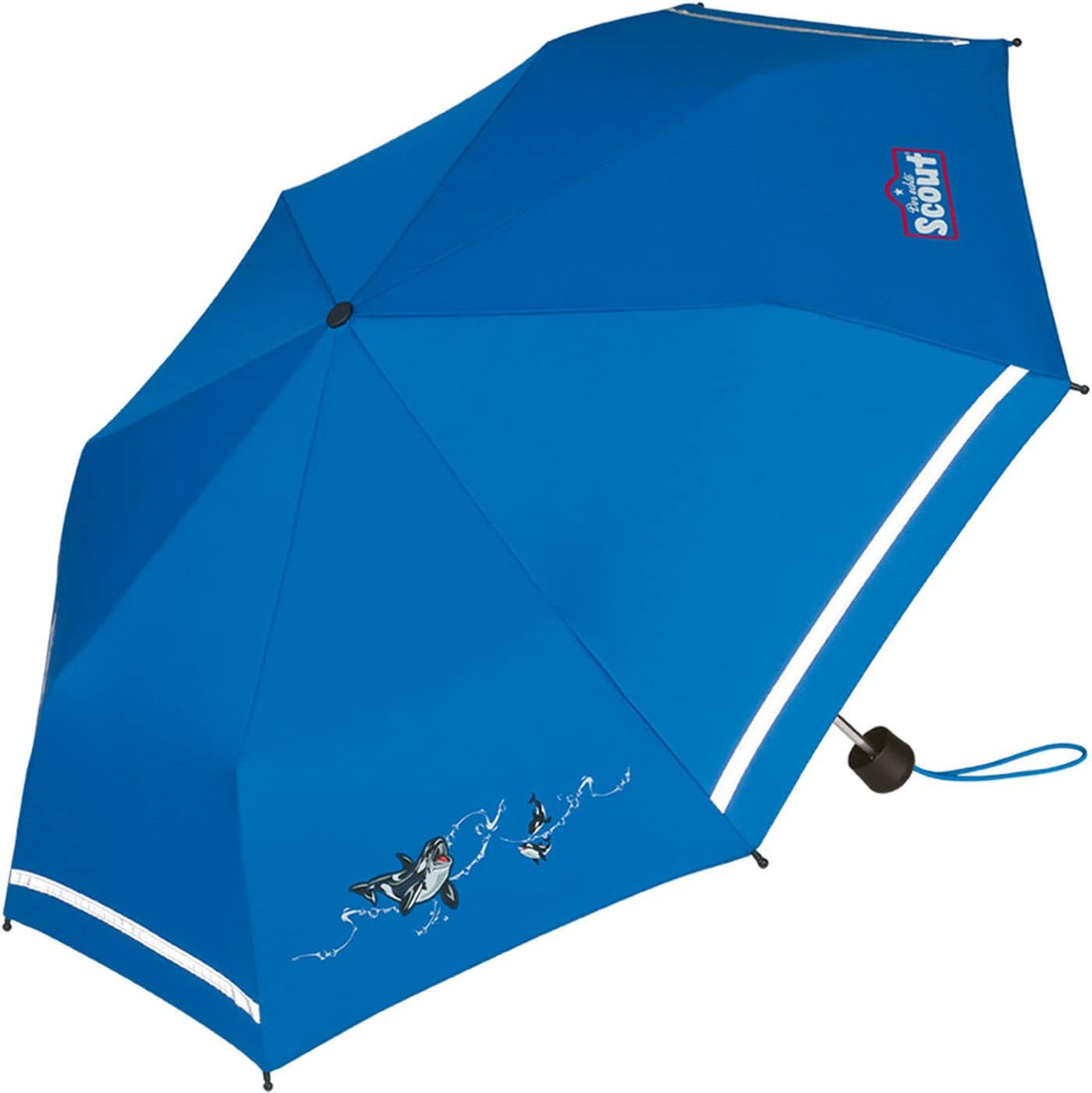 Scout Kinder-Taschenschirm mit reflektierenden Streifen Big Orca/Wal