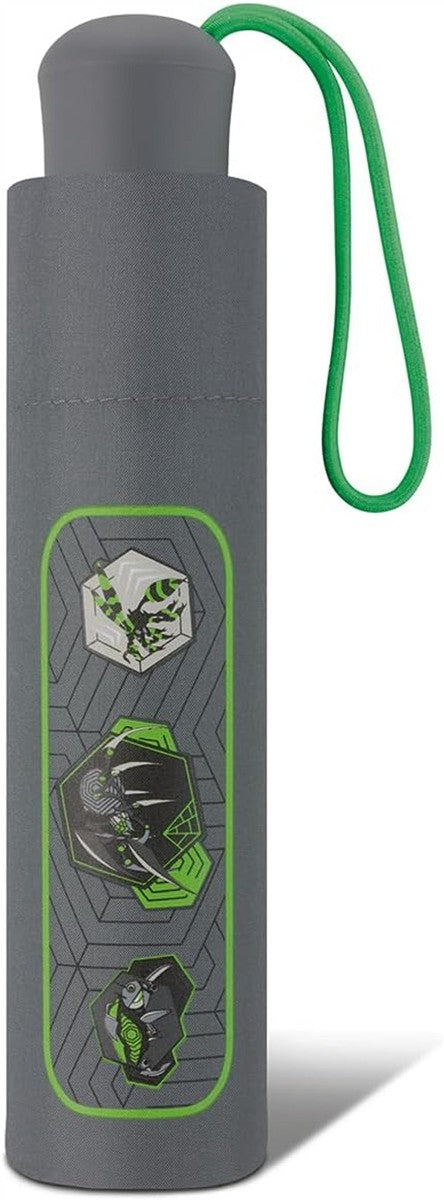 Scout Kinder-Taschenschirm mit reflektierenden Streifen Black Spider