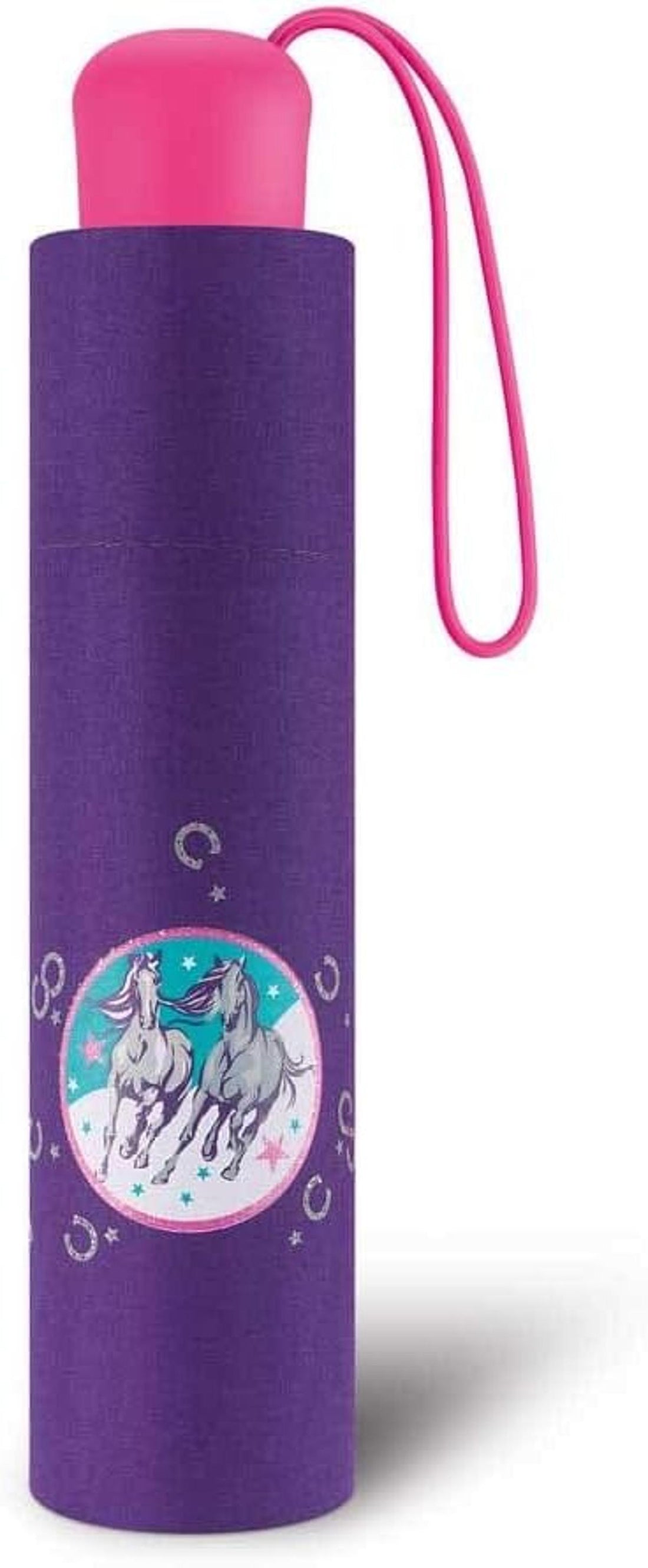 Scout Kinder-Taschenschirm mit reflektierenden Streifen Wild Horse/Pferde