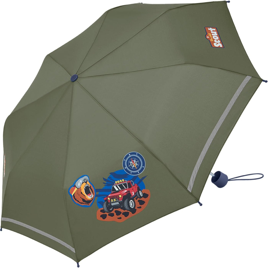 Scout Kinder-Taschenschirm mit reflektierenden Streifen Adventure