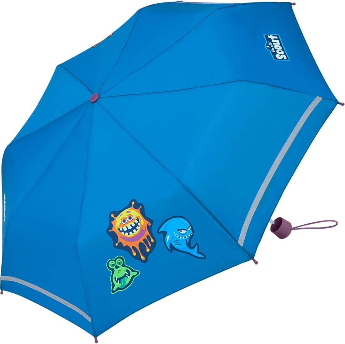 Scout Kinder-Taschenschirm mit reflektierenden Streifen funny Freaks
