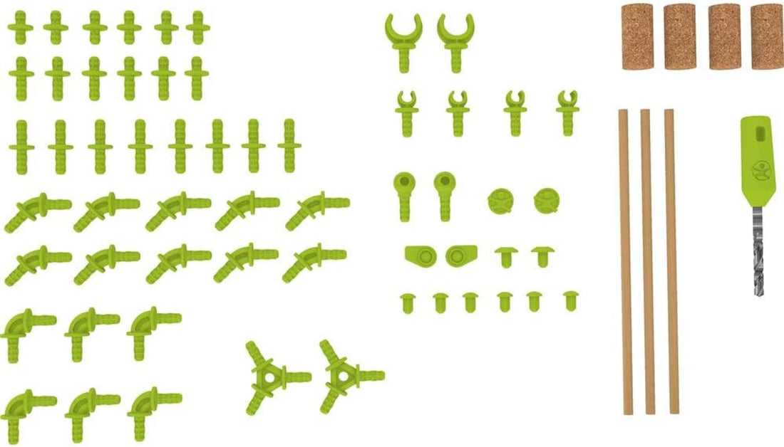 HABA 305343 - Terra Kids Connectors - Konstruktions-Set Figuren, Kinder-Bastelset für kreative Wesen, Verbinder aus Kunststoff für Holz und Kork, mit Handbohrer und Anleitung
