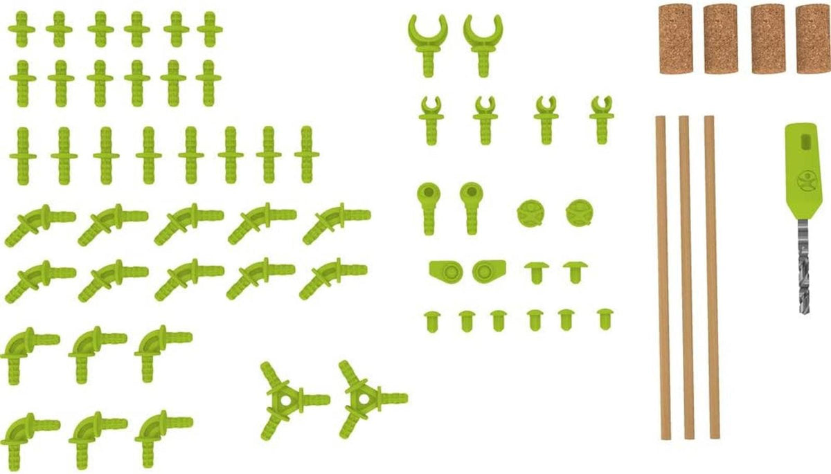 HABA 305343 - Terra Kids Connectors - Konstruktions-Set Figuren, Kinder-Bastelset für kreative Wesen, Verbinder aus Kunststoff für Holz und Kork, mit Handbohrer und Anleitung