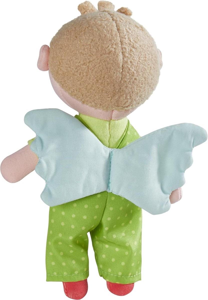 HABA Minipuppe Schutzengel Lunis – Weiche 17 cm Stoffpuppe für Babys zur Geburt, Abnehmbare und waschbare Kleidung – 1307195001