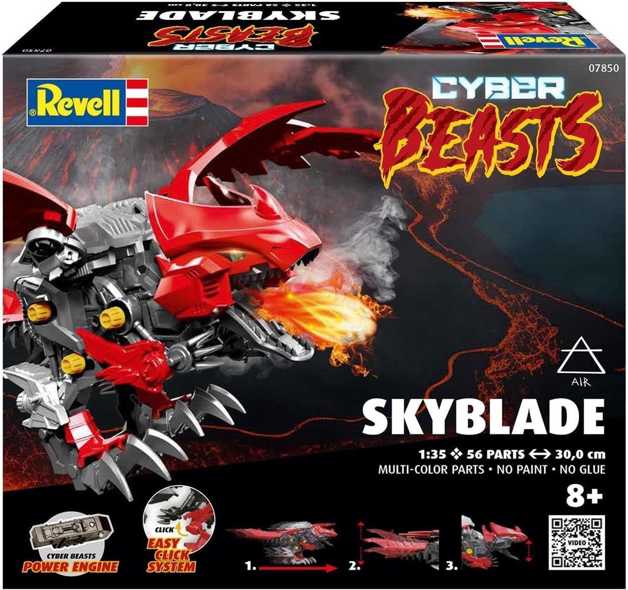 Revell Modellbau, CyberBeasts SkyBlade, Bausatz, Maßstab 1:48, 80 Teile, Bastelset ab 10 Jahren, Detailgetreues Modell, Fantasiefigur, Authentische Nachbildung
